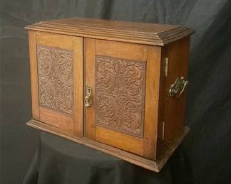 English Oak Pipe Cabinet