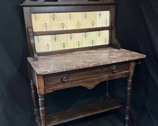Antique MarbleTop Washstand 