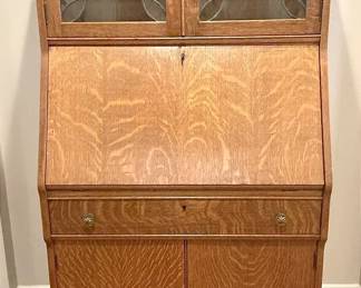 Antique Oak DropFromt Desk 