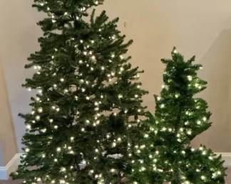 Two Holiday Living Christmas Trees