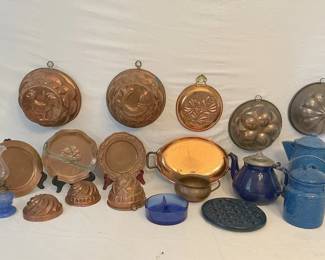 Copper And Blue Kitchen