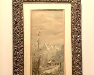 Chromolithograph Winter Scene 