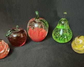 Fruity Glass Paperweights 