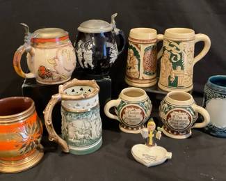 Colorful German Steins 