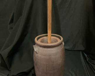 Stoneware Butter Churn