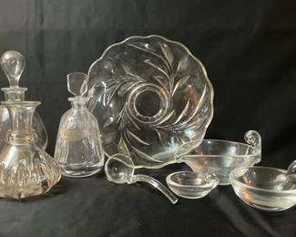 Glass Decanters Bowls