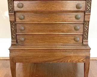 Antique Wooden Spool Cabinet