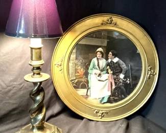 Brass Lamp And Picture