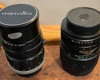 Vintage Minolta Camera Lenses
