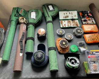 Numerous Fly Fishing Rods Reels Flys