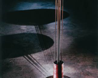 "Furnisculpture" Mahogany and Steel - DIMENSIONS: 20” X 4’ X 22” X 30“