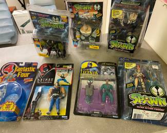 Action Figures: Spawn, Fantastic Four..