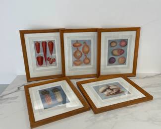 Lot 9803 Antique John Wright Lithographs Vegetable Art Prints