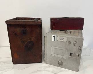 Lot 9925 Vintage Military Ammo Supply Boxes
