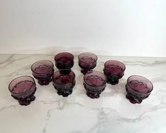 Lot 9815 Vintage Tiffin Franciscan Madeira Footed Sherbet Glasses