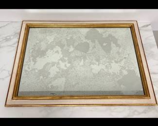 Lot 9872 Framed Antiqued Mirror Glass