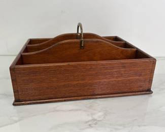 Lot 9904 Vintage Wood Desk Organizer