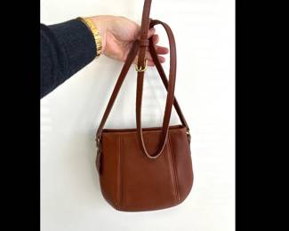 Lot 9960 Vintage Coach Pouch Bag 9990  Tan Leather Cross Body