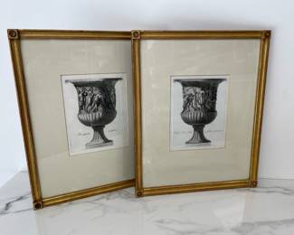 Lot 9791 Antique Italian Roman Vase Engraving Art Prints