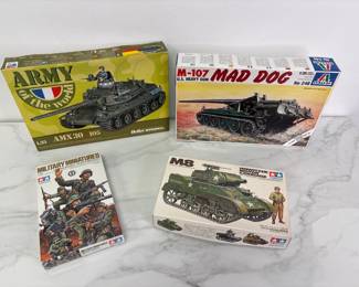 Lot 9951 Vintage Military Miniature Models 1 35 scale Tamiya Humbrol Heller Italeri