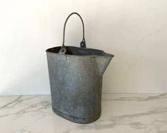 Lot 9844 Vintage HM Galvanized Water Bucket