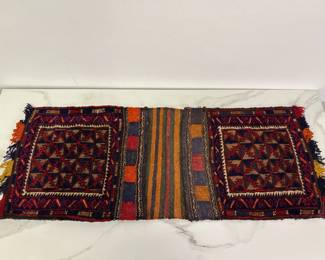 Lot 9932 Vintage Wool Turkish Saddle Pad Saddle Bags