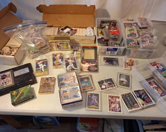 Box Of Baseball Cards no 120, plus Drew Bledsoe Rookie plaque