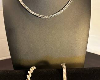 Sterling Bracelets With Necklace