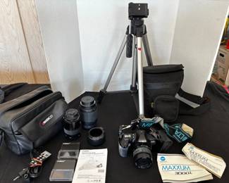 Minolta Maxxum 3000i, Tripod, Lenses Etc.