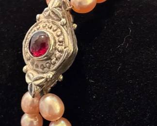 Romantic Sterling, Pearls Stone Bracelet