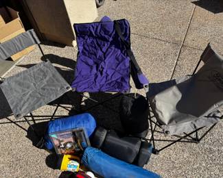 No Boundaries Camp Chairs, Sleeping Bags Etc.