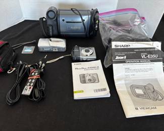 Sharp ViewCam, Cannon Power Shot, Olympus Digital Cameras