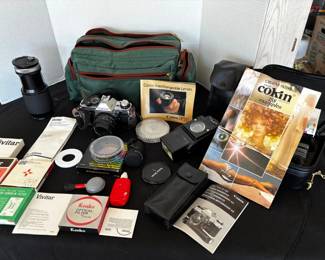 Canon AE1 WVivitar Lenses  Accessories
