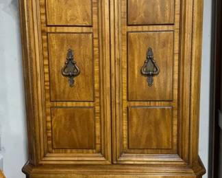 Vintage Wooden Gentlemans Armoire 