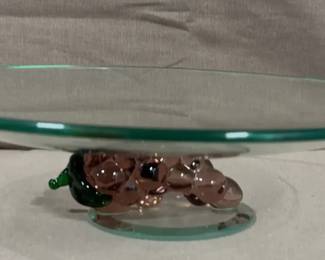 Grape Cake Stand And Glass Grapes