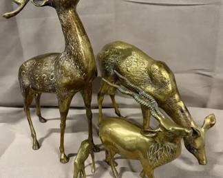 Brass Deer Family 