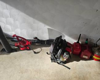 small leaf blower and backpack blower