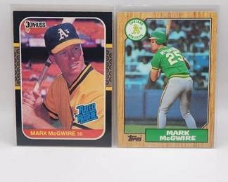 2 MARK McGWIRE ROOKIE CARDS. VERY CLEAN