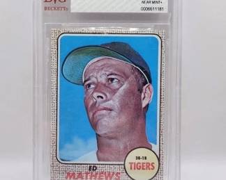 1968 TOPPS ED MATHEWS BVG 7.5!