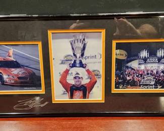 Tony Stewart Signed and framed Nascar Piece