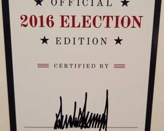 DONALD TRUMP SIGNED HARD COVER BOOK.