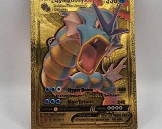 GOLD GYARADOS POKEMON CARD. RARE