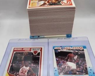 1989 FLEER BASKETBALL COMPLETE SET . WITH STICKERS