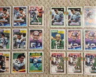 2 PAGES OF SIGNED FOOTBALL CARDS