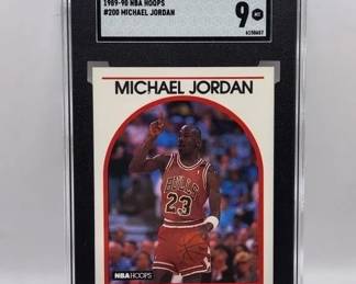 1989 MICHAEL JORDAN NBA HOOPS SGC 9 MINT