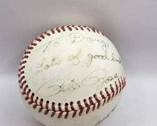 - PETE ROSE SIGNED BASEBALL "TO DOUG INSCRIPTION"