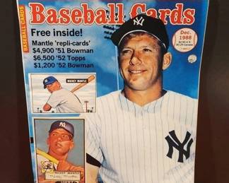 1988 BASEBALL PRICEGUIDE WITH 3 MANTLE INSERT