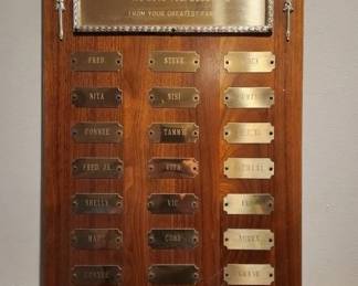 BOB GIBSONS PERSONAL AWARD!