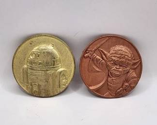TWO VINTAGE STARWARS COINS