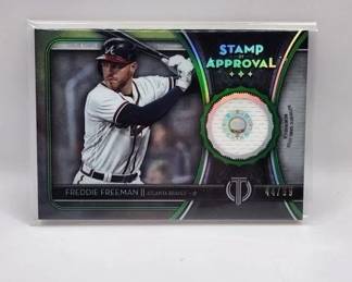 FREDDIE FREEMAN MLB LOGO GAME USED MEMORABILIA